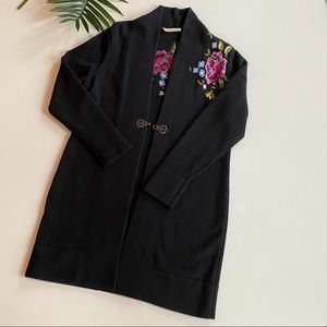 NWT Soft Surroundings Embroidered Duster Cardigan